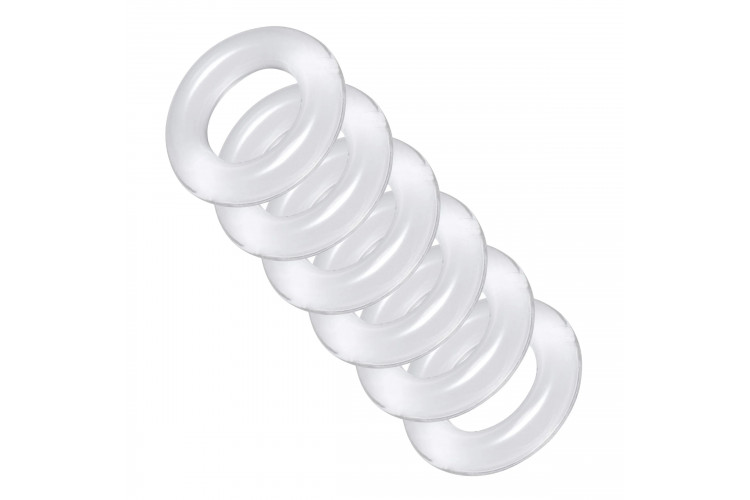 Комплект из 6 прозрачных эрекционных колец Ring Master Custom Ball Stretcher Kit