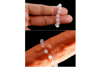 Эрекционное кольцо со стимулирующими шариками сверху и снизу