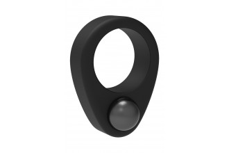 Черное эрекционное кольцо Cockring Single Weight