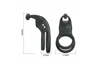 Черное перезаряжаемое виброкольцо Goodwin