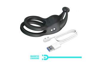 Черное перезаряжаемое виброкольцо Goodwin