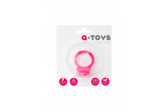 Розовое силиконовое виброкольцо A-toys