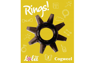 Чёрное эрекционное кольцо Rings Cogweel