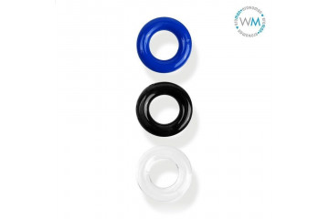 Набор из трех разноцветных эрекционных колец Erowoman-Eroman