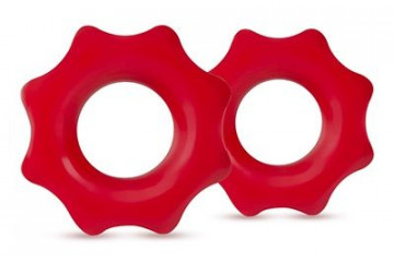 Набор из 2 красных фигурных эрекционных колец NUTZ
