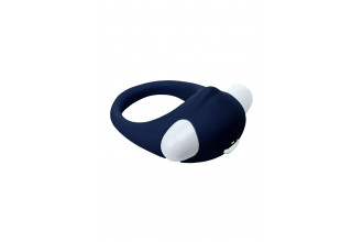 Гладкое синее эрекционное виброкольцо Stimu Ring