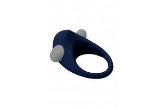 Гладкое синее эрекционное виброкольцо Stimu Ring