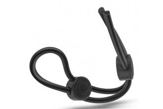 Черное двойное эрекционное лассо Silicone Double Loop Cock Ring