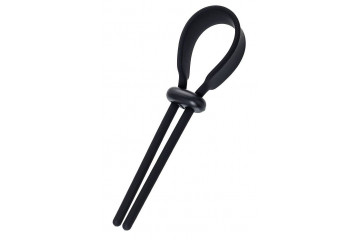 Черное эрекционное лассо на пенис Keb