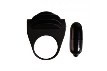 Рифленое эрекционное кольцо с вибрацией Chester