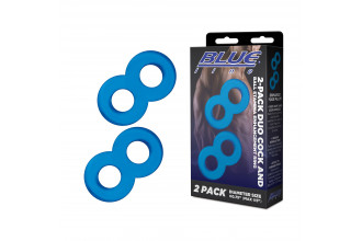 Комплект из 2 эрекционных колец-восьмерок 2-Pack Duo Cock And Ball Stamina Enhancement Ring