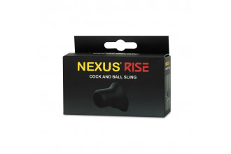 Черное эрекционное кольцо-слинг Nexus Rise