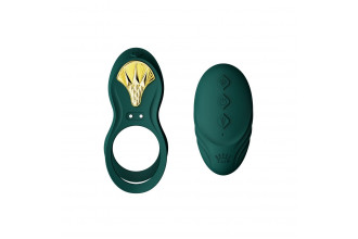 Зеленое эрекционное виброкольцо Bayek с пультом ДУ