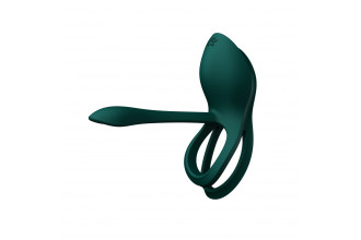 Зеленое эрекционное виброкольцо Bayek с пультом ДУ