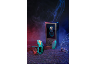 Зеленое эрекционное виброкольцо Bayek с пультом ДУ