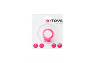 Розовое виброкольцо на пенис A-toys из силикона