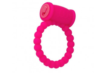 Розовое виброкольцо на пенис A-toys из силикона