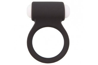 Чёрное эрекционное виброкольцо LIT-UP SILICONE STIMU RING 3 BLACK