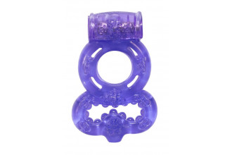 Фиолетовое эрекционное кольцо Rings Treadle с подхватом