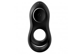 Черное эрекционное виброкольцо Legendary Duo