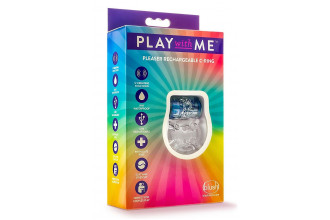 Фиолетовое эрекционное виброкольцо Pleaser Rechargeable C-Ring