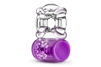 Фиолетовое эрекционное виброкольцо Pleaser Rechargeable C-Ring