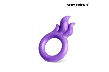 Фиолетовое эрекционное кольцо с язычками пламени