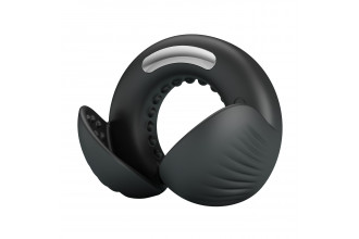 Черное эрекционное виброкольцо Quentin