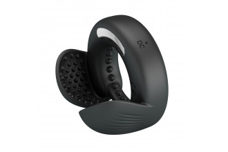 Черное эрекционное виброкольцо Quentin