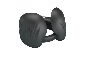 Черное эрекционное виброкольцо Quentin