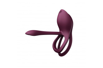 Фиолетовое эрекционное виброкольцо Bayek с пультом ДУ