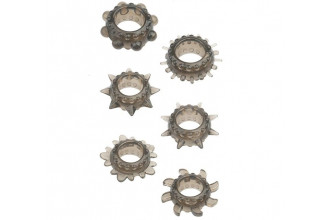 Набор из 6 дымчатых эрекционных колец MENZSTUFF 6PC STRECHEABLE RING SET