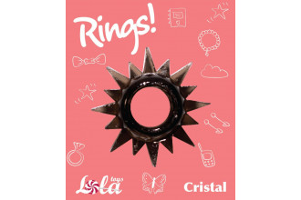 Чёрное эрекционное кольцо Rings Cristal
