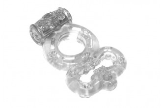 Прозрачное эрекционное кольцо Rings Treadle с подхватом