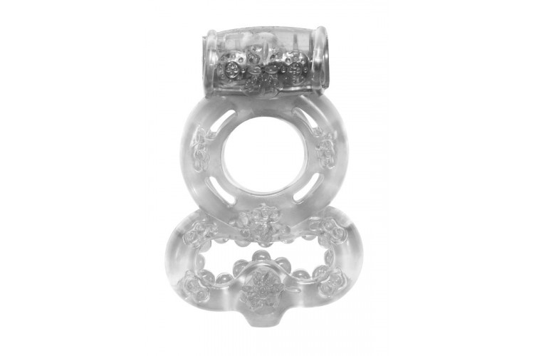 Прозрачное эрекционное кольцо Rings Treadle с подхватом