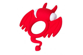 Красное эрекционное кольцо на пенис JOS COCKY DEVIL