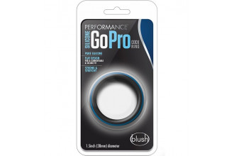 Черно-синее эрекционное кольцо Silicone Go Pro Cock Ring