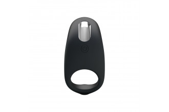 Черное перезаряжаемое эрекционное кольцо Gemma