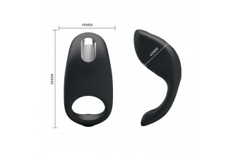 Черное перезаряжаемое эрекционное кольцо Gemma