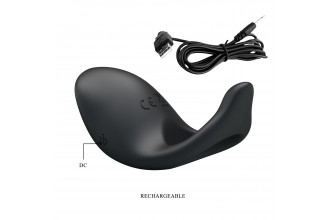 Черное перезаряжаемое эрекционное кольцо Gemma