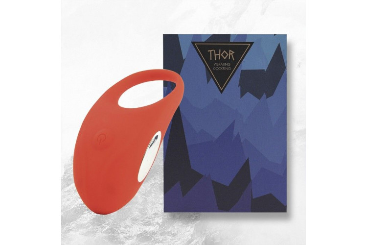 Красное кольцо с вибрацией Thor Cockring
