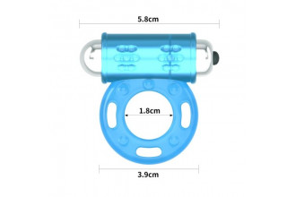 Голубое, светящееся в темноте эрекционное виброкольцо Lumino Play Vibrating Penis Ring