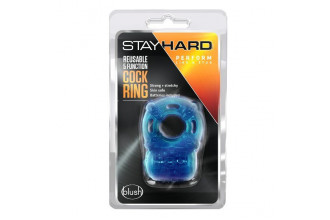 Голубое эрекционное виброкольцо Reusable 5 Function Cock Ring