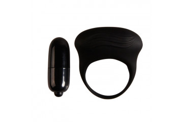 Черное вибрирующее эрекционное кольцо