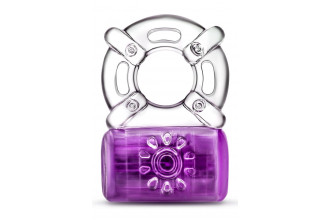 Фиолетовое эрекционное виброкольцо One Night Stand Vibrating C-Ring