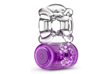 Фиолетовое эрекционное виброкольцо One Night Stand Vibrating C-Ring