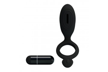 Эрекционное кольцо с клиторальной виброподушечкой Ethel