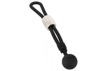Черное эрекционное лассо с шариком-утяжелителем Heavy Rope