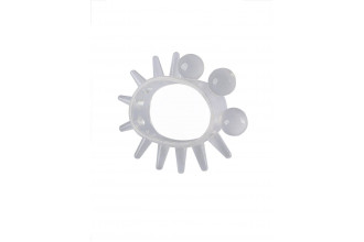 Эластичное эрекционное кольцо с шариками и лучами