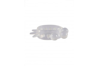 Эластичное эрекционное кольцо с шариками и лучами